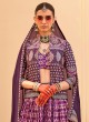 Stunning Purple Lehenga Choli Set With Embroidered Jacket